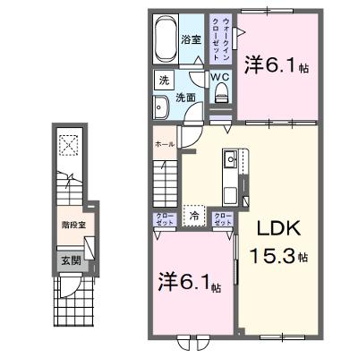 ノーブル　ヴュー 203【管理NO：1-028354101-02030】 ★家具家電は申し込み後に搬入します 2026年10月上旬入居可能の外観画像