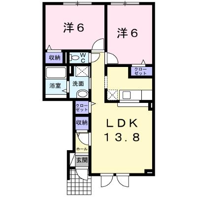 ウィステリア 102【管理NO：1-018459601-01020】 ★家具家電は申し込み後に搬入しますの外観画像