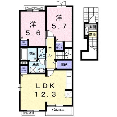 リバーヒル２　Ａ 202【管理NO：1-017525501-02020】 ★家具家電は申し込み後に搬入します★の物件写真1