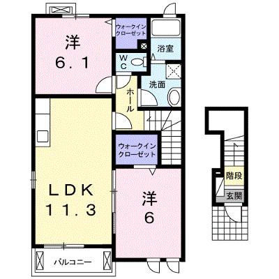 アスランリバーウエストＢ 201【管理NO：1-016734602-02010】 ★家具家電は申し込み後に搬入しますの外観画像