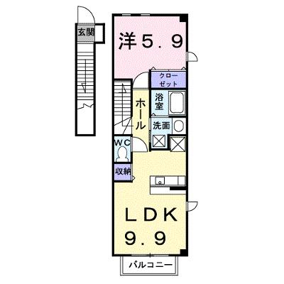 モンブラン　Ａ 201【管理NO：1-011424601-02010】 ★家具家電は申し込み後に搬入しますの外観画像