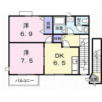 セナングＡ 201【管理NO：1-010778101-02010】 ★家具家電は申し込み後に搬入します★の外観画像