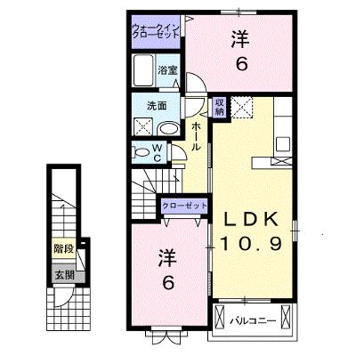 リバーサイド・三日月 205【管理NO：1-021869501-02050】 ★家具家電は申し込み後に搬入しますの外観画像