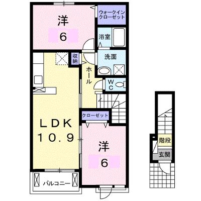 クラール鬼無　Ａ 202【管理NO：1-021130401-02020】 ★家具家電は申し込み後に搬入しますの外観画像