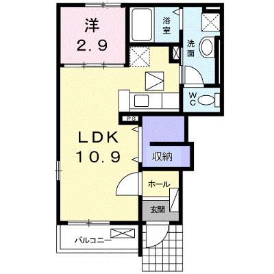ベル・イリーデＡ 101【管理NO：1-016813301-01010】 ★家具家電は申し込み後に搬入しますの外観画像