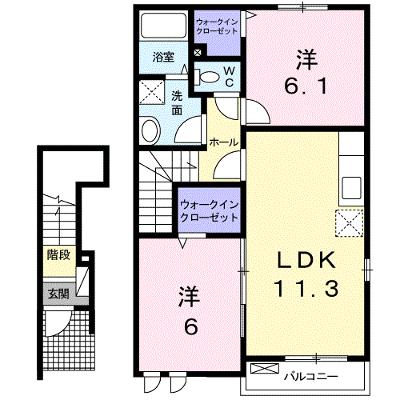 メゾン・ド・ローズ 202【管理NO：1-016667801-02020】 ★家具家電は申し込み後に搬入しますの外観画像