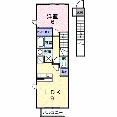 バレーフィールドⅡ 204【管理NO：1-014428001-02040】 ★家具家電は申し込み後に搬入します★の外観画像