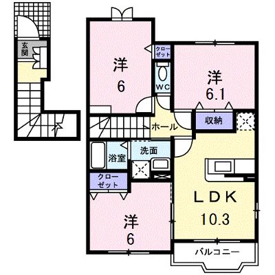 レインボーサウス　ウエストＢ 201【管理NO：1-013709402-02010】 ★家具家電は申し込み後に搬入します 2026年08月下旬入居可能の外観画像
