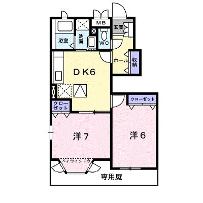 ドエルエバーグリーンＡ 103【管理NO：1-013055001-01030】 ★家具家電は申し込み後に搬入します★の外観画像