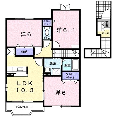 ハピネス村山Ｂ 203【管理NO：1-012633401-02030】 ★家具家電は申し込み後に搬入しますの外観画像