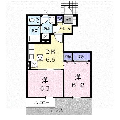 エスポワールＢ 102【管理NO：1-012313302-01020】 ★家具家電は申し込み後に搬入しますの外観画像
