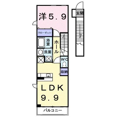 モンブラン　Ａ 204【管理NO：1-011424601-02040】 ★家具家電は申し込み後に搬入しますの外観画像