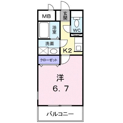 フルール・Ｍ 205【管理NO：1-011365601-02040】 ★家具家電は申し込み後に搬入します★の外観画像