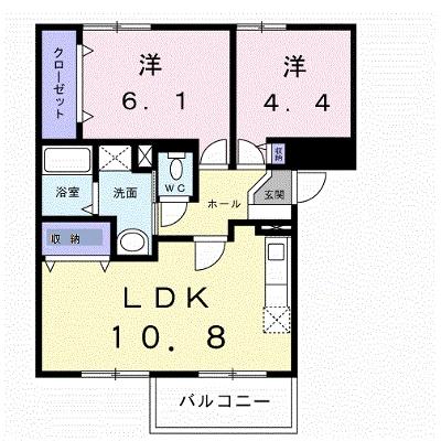 リヴィエール宮本Ⅰ 202【管理NO：1-004735901-02020】 ★家具家電は申し込み後に搬入します 2026年08月下旬入居可能の外観画像