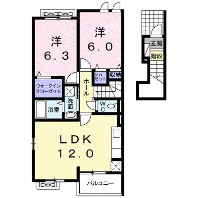 ヒル・コンセールＢ 204【管理NO：1-016651202-02040】 ★家具家電は申し込み後に搬入しますの外観画像