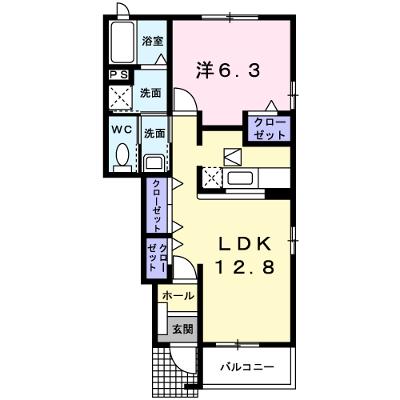 プロムナ－ド　ロ－ズ 104【管理NO：1-013901201-01040】 ★家具家電は申し込み後に搬入します 2026年08月中旬入居可能の外観画像