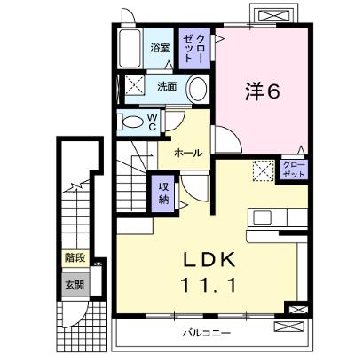 カーサ・ルミエール 203【管理NO：1-015554501-02030】 ★家具家電は申し込み後に搬入します★の外観画像