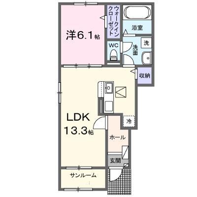 グリーンリーフⅠ 101【管理NO：1-028611701-01010】 ★家具家電は申し込み後に搬入します★ ★2026年09月下旬入居可能★の外観画像