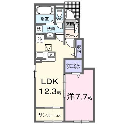 ラルース　Ｂ 103【管理NO：1-027337602-01030】 ★家具家電は申し込み後に搬入しますの外観画像