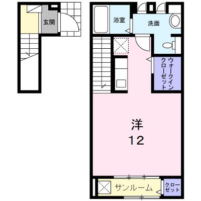 サニーテラス 202【管理NO：1-021782901-02020】 ★家具家電は申し込み後に搬入します 2026年08月中旬入居可能の外観画像