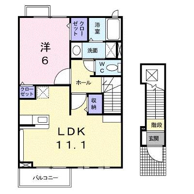 Ｙ・Ｙ　Ｌｉｌｙ　Ｂ棟 201【管理NO：1-014500202-02010】 ★家具家電は申し込み後に搬入します★の外観画像