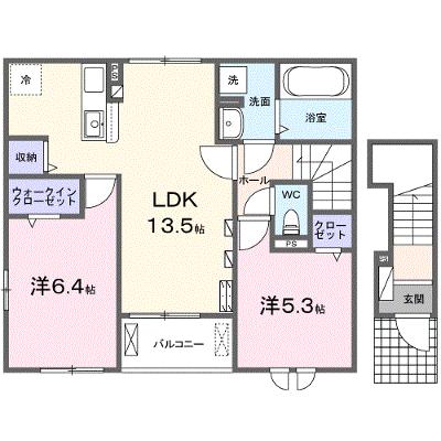 ルミエールⅡ 201【管理NO：1-027438602-02010】 ★家具家電は申し込み後に搬入します★の外観画像