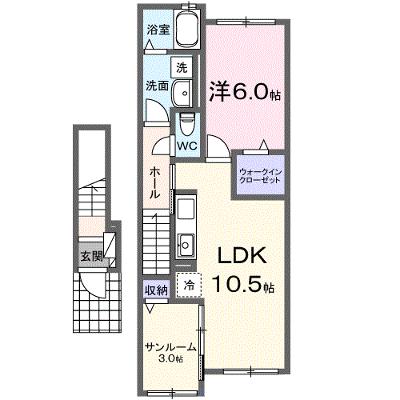 クラールⅢ 202【管理NO：1-027378001-02020】 ★家具家電は申し込み後に搬入します★の外観画像