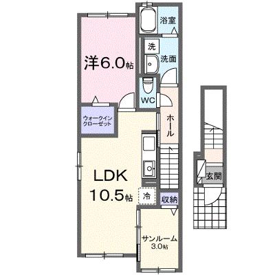 クラールⅢ 201【管理NO：1-027378001-02010】 ★家具家電は申し込み後に搬入します★の外観画像