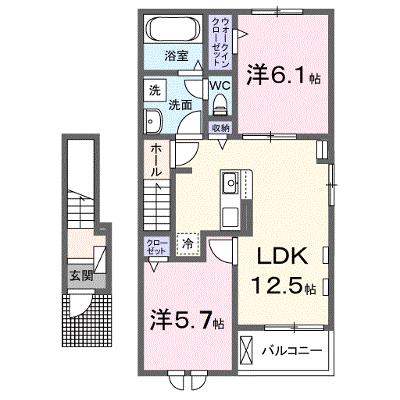 クリアネスⅠ 202【管理NO：1-027368701-02020】 ★家具家電は申し込み後に搬入します★の外観画像