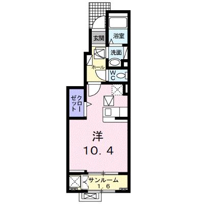 フルール 102【管理NO：1-025519401-01020】 ★家具家電は申し込み後に搬入します★の外観画像