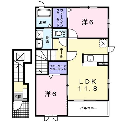 ロイヤル　クレッセント　Ⅰ 203【管理NO：1-015037801-02030】 ★家具家電は申し込み後に搬入します★の外観画像