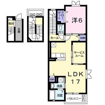 グッドラック・しのぎ 301【管理NO：1-017665701-03010】 ★家具家電は申し込み後に搬入しますの外観画像