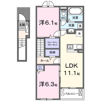 カルムレジデンス 202【管理NO：1-028608201-02020】 ★家具家電は申し込み後に搬入します 2026年08月上旬入居可能の外観画像