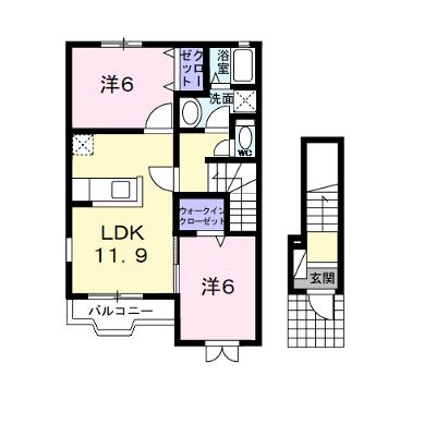 ラフィーネ緑岡Ａ 201【管理NO：1-012909001-02010】 ★家具家電は申し込み後に搬入しますの外観画像