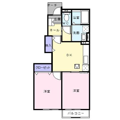 プロムナードⅢ 102【管理NO：1-012626501-01020】 ★家具家電は申し込み後に搬入します★の外観画像