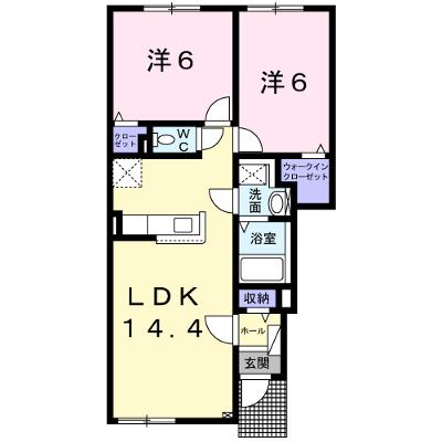 メゾン・ド・クレール 102【管理NO：1-025362401-01020】 ★家具家電は申し込み後に搬入しますの外観画像