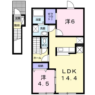 ソレイユ 201【管理NO：1-019785101-02010】 ★家具家電は申し込み後に搬入しますの外観画像