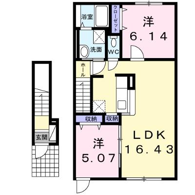 クレア・ド・ルーン 202【管理NO：1-018284201-02020】 ★家具家電は申し込み後に搬入しますの外観画像