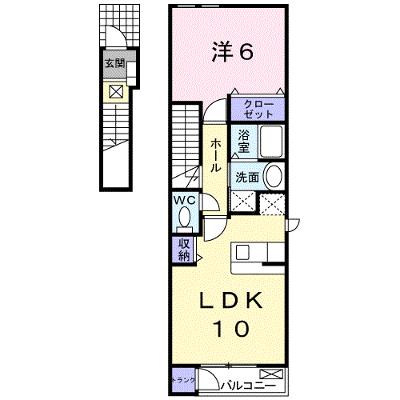 デフィⅡ 201【管理NO：1-014406202-02010】 ★家具家電は申し込み後に搬入します★の外観画像