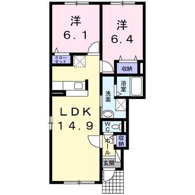 コリーヌⅠ 101【管理NO：1-020072701-01010】 ★家具家電は申し込み後に搬入しますの外観画像