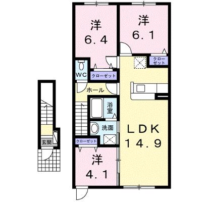 アリ・ビラ 203【管理NO：1-019451301-02030】 ★家具家電は申し込み後に搬入しますの外観画像