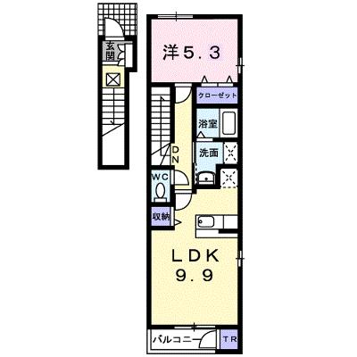 ミラージュＡ 203【管理NO：1-014143901-02030】 ★家具家電は申し込み後に搬入しますの外観画像