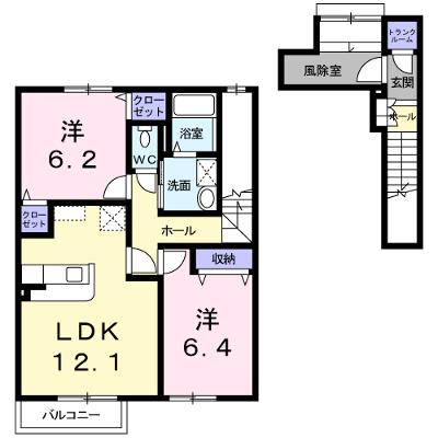 シティフォレスト８２ 203【管理NO：1-012825601-02030】 ★家具家電は申し込み後に搬入します★の外観画像