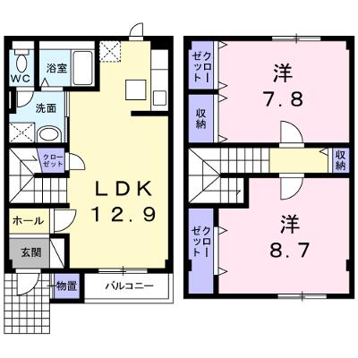 アニメートＡ 102【管理NO：1-011844601-01020】 ★家具家電は申し込み後に搬入します★の外観画像