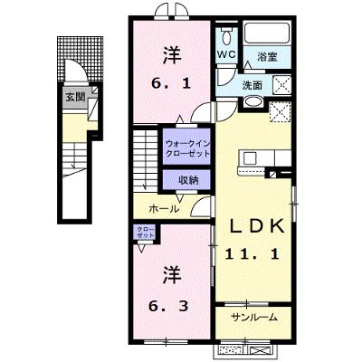 フェリス　テレーノⅠ 201【管理NO：1-026757001-02010】の外観画像