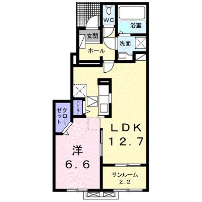 アンドロイ　アンソレイユ　Ｂ 103【管理NO：1-024653502-01030】 ★家具家電は申し込み後に搬入しますの外観画像
