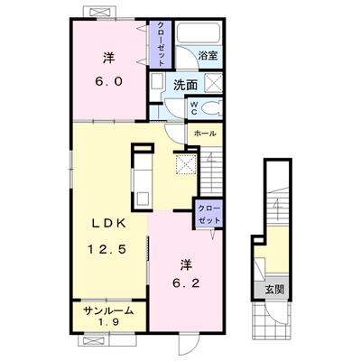 フォレ　フォートⅡ 201【管理NO：1-024483302-02010】 ★家具家電は申し込み後に搬入します★の外観画像