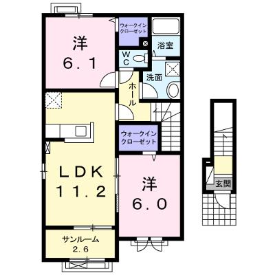 ドメーヌ・Ｋ 201【管理NO：1-020879301-02010】 ★家具家電は申し込み後に搬入します 2026年07月下旬入居可能の外観画像