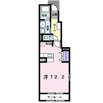 ヒルズ　キザキ　Ｄ 101【管理NO：1-016887902-01010】 ★家具家電は申し込み後に搬入しますの外観画像