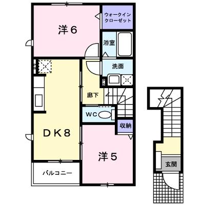 ラフィーネ　Ａ 201【管理NO：1-014990001-02010】 ★家具家電は申し込み後に搬入しますの外観画像